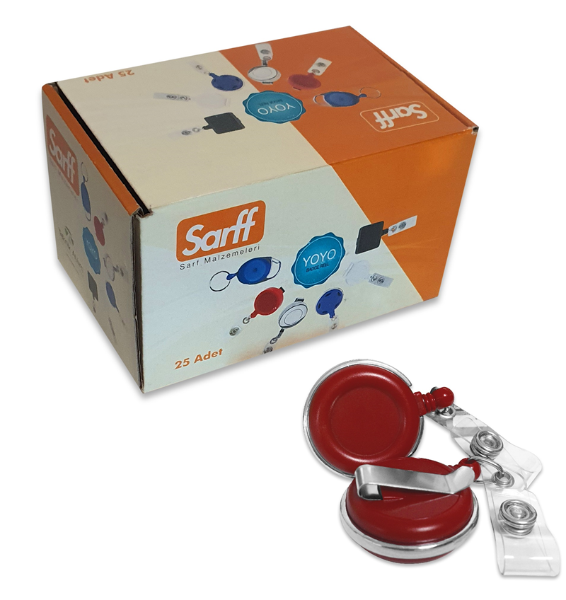 Kartvizitlikler SARFF YUVARLAK KANCALI LÜX KIRMIZI YOYO - 25ADET Satın Al