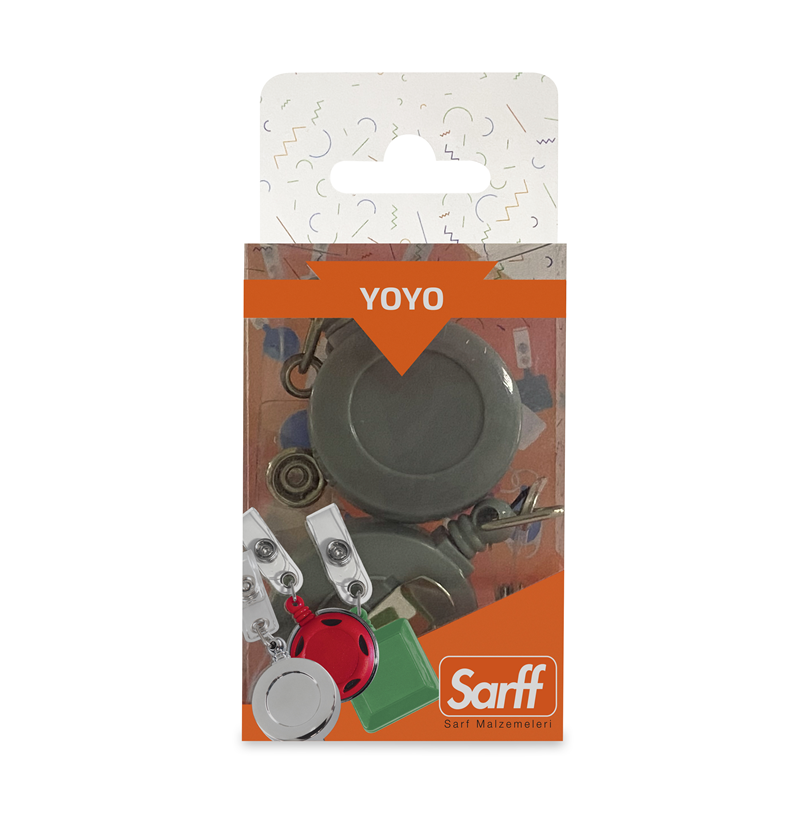 Kartvizitlikler SARFF YUVARLAK KANCALI GRİ EKO YOYO BLİSTER - 2ADET Satın Al