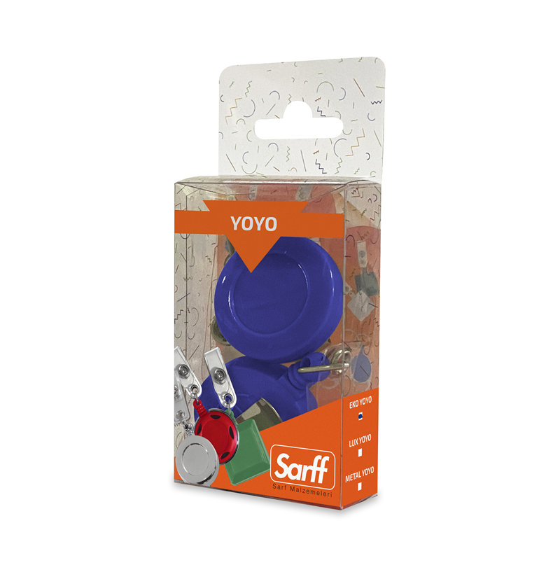 Kartvizitlikler SARFF YUVARLAK KANCALI MAVİ EKO YOYO BLİSTER - 2ADET Satın Al