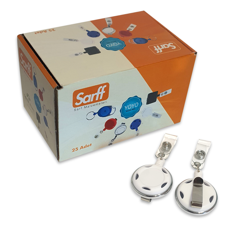 Kartvizitlikler SARFF YUVARLAK KANCALI LÜX BEYAZ YOYO - 25ADET Satın Al