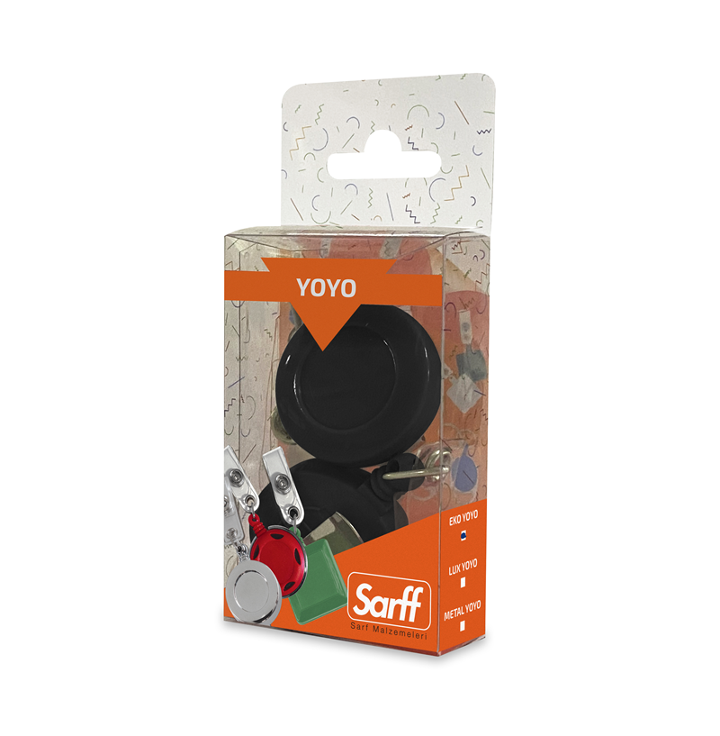 Kartvizitlikler SARFF YUVARLAK KANCALI SİYAH EKO YOYO BLİSTER - 2ADET Satın Al