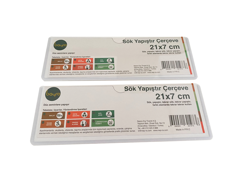 Kartvizitlikler SÖK YAPIŞTIR ÇERÇEVE (21X7) (NP00052) YATAY 2 Lİ Satın Al