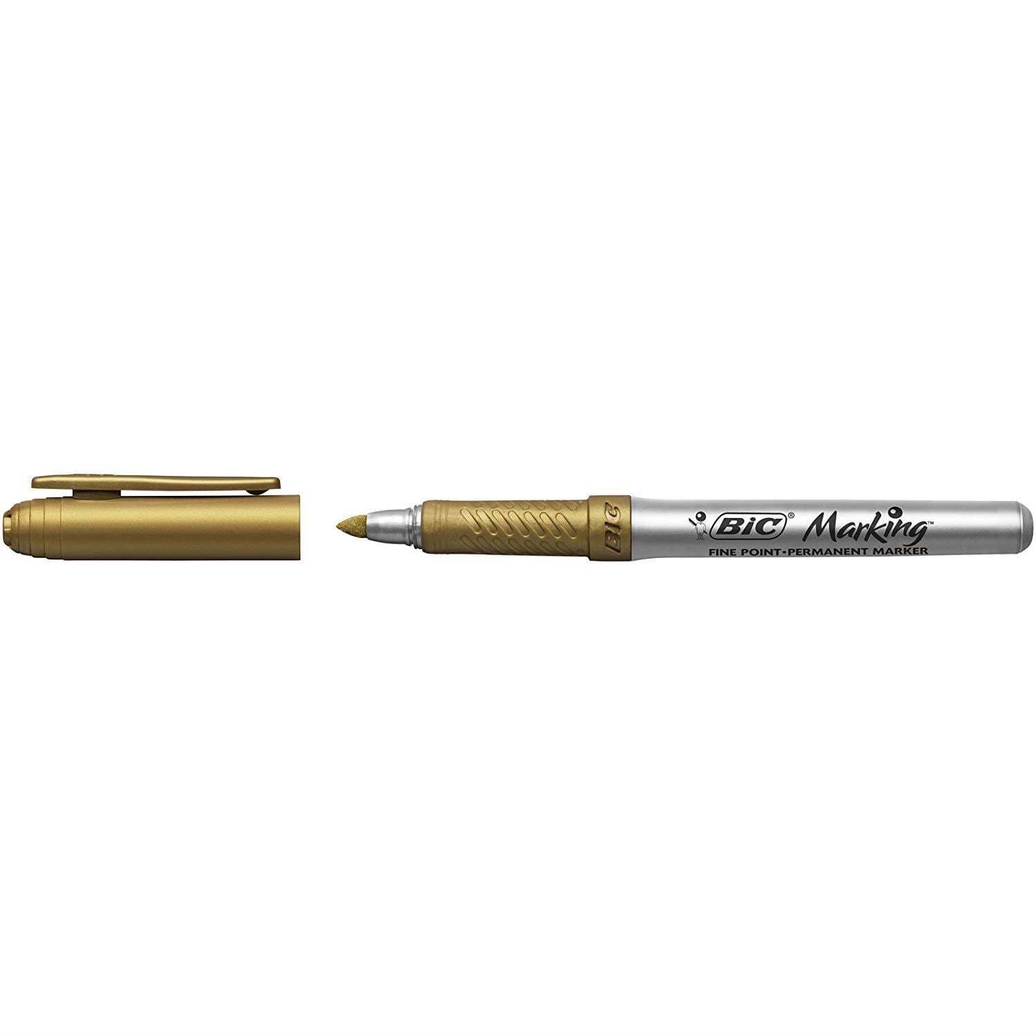 Keçeli Kalemler Bic Marking Altın ve Gümüş Metalik Permanent Kalem 2'li Blister Satın Al