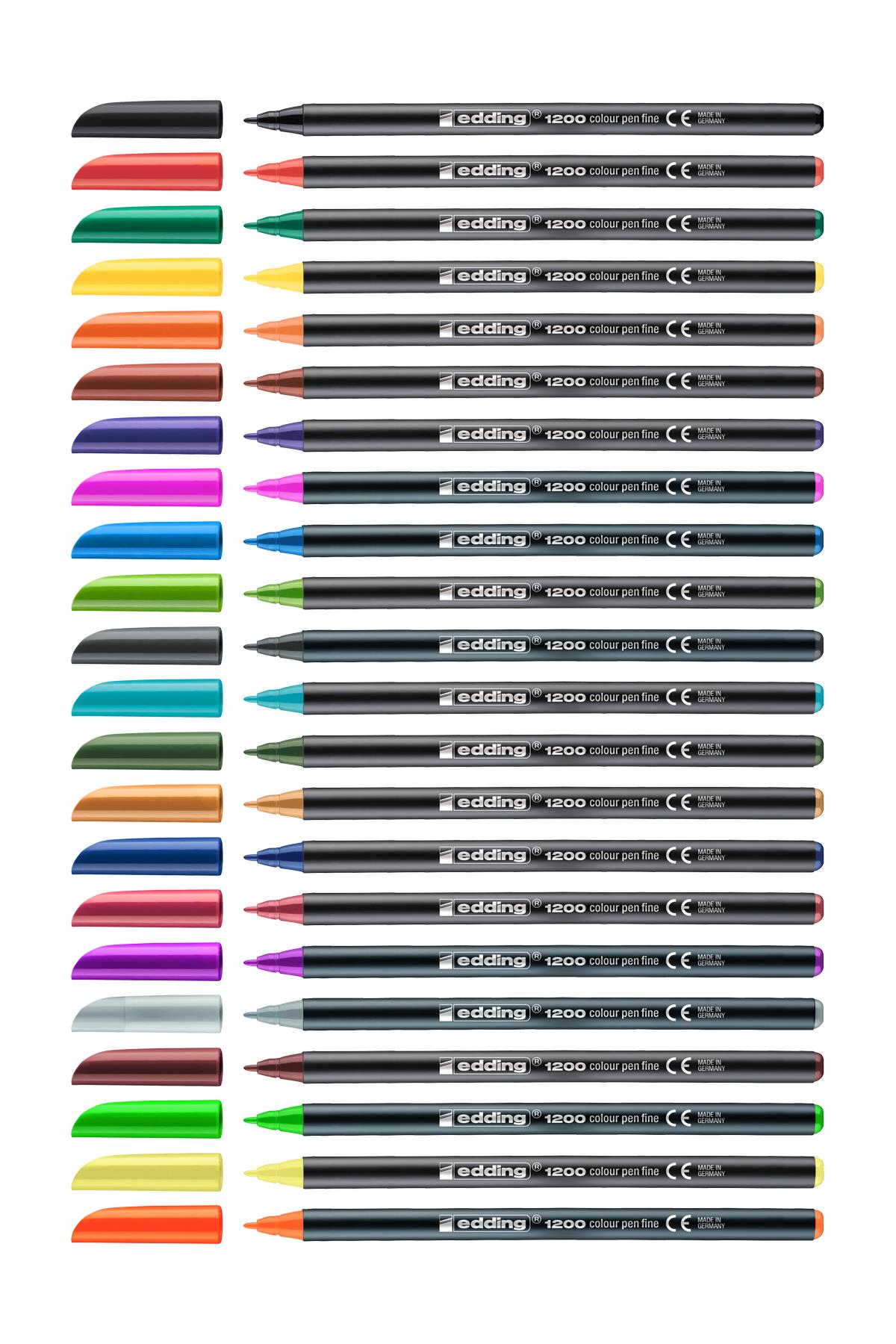 Keçeli Kalemler Edding 1200 Keçeli Boyama Kalem Seti 22 Adet+Mandala Kitabı Satın Al