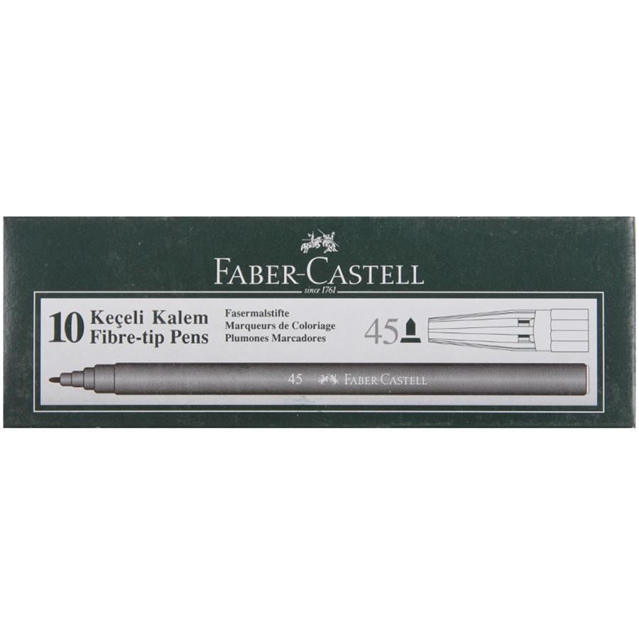 Keçeli Kalemler Faber Castell 45 Keçeli Kalem Siyah 10'lu Paket Satın Al