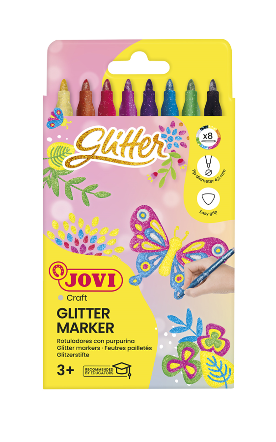 Keçeli Kalemler JOVI 1608G GLITTER MARKER PARLAK KEÇELİ KALEM - 8 RENK Satın Al