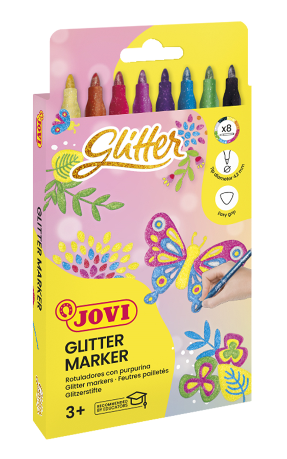 Keçeli Kalemler JOVI 1608G GLITTER MARKER PARLAK KEÇELİ KALEM - 8 RENK Satın Al