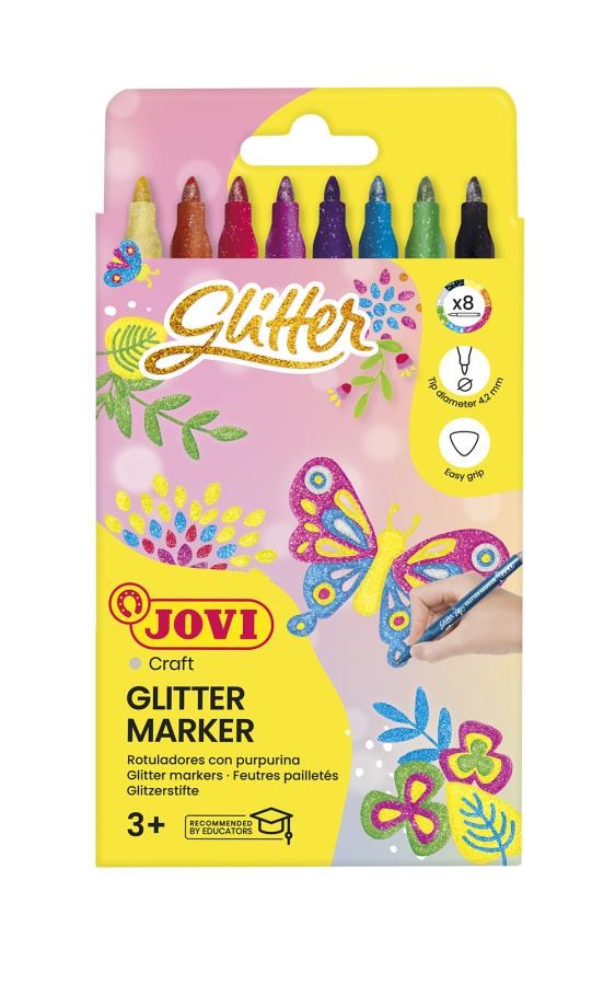 Keçeli Kalemler JOVI 1608G GLITTER MARKER PARLAK KEÇELİ KALEM - 8 RENK Satın Al