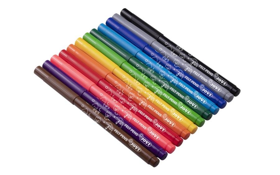Keçeli Kalemler JOVI 1612 YIKANABİLİR KEÇELİ KALEM (3MM UÇ) - 12 RENK Satın Al