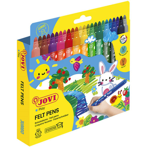 Keçeli Kalemler JOVI 1724 YIKANABİLİR MAXI KEÇELİ KALEM (5,8MM UÇ) - 24 RENK Satın Al