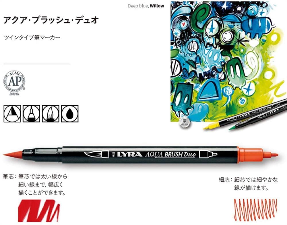 Keçeli Kalemler Lyra Aqua Brush Duo Hi-Quality Keçeli Kalem 24'lü Paket Satın Al