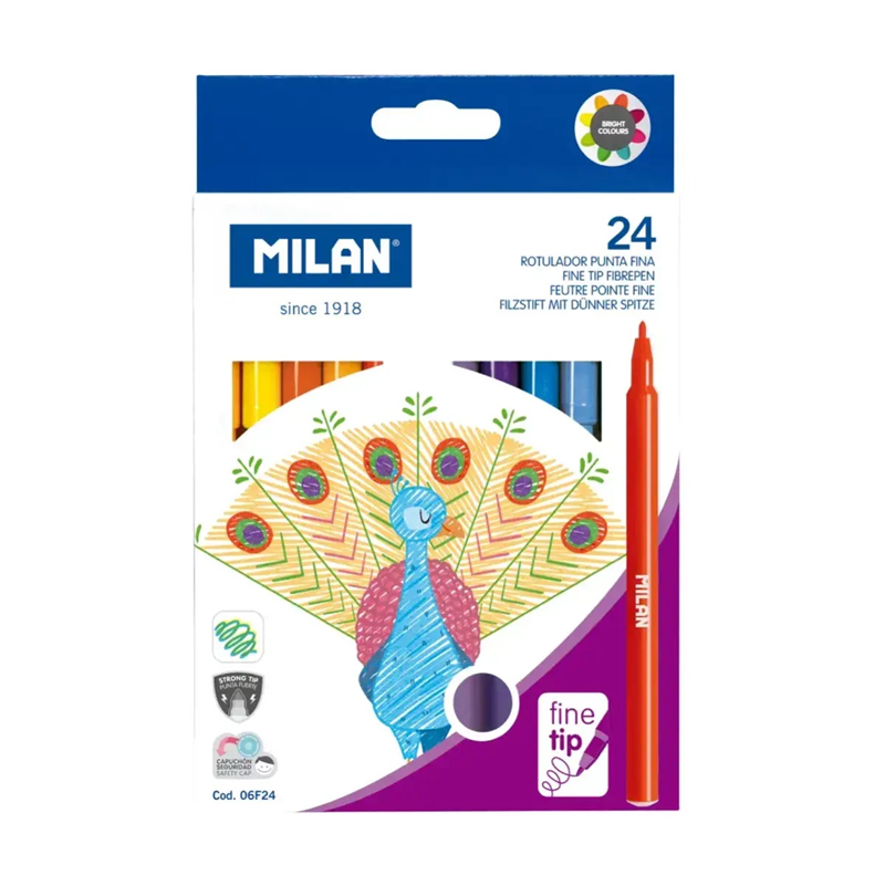 Keçeli Kalemler MILAN 06F24 FINE KEÇELİ KALEM (2MM UÇ) - 24'LÜ Satın Al