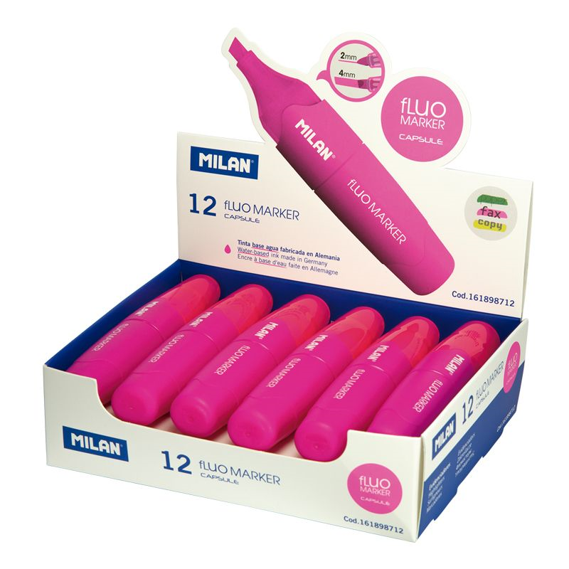 Keçeli Kalemler MILAN 161898712 CAPSULE FOSFORLU KALEM PEMBE 12Lİ Satın Al