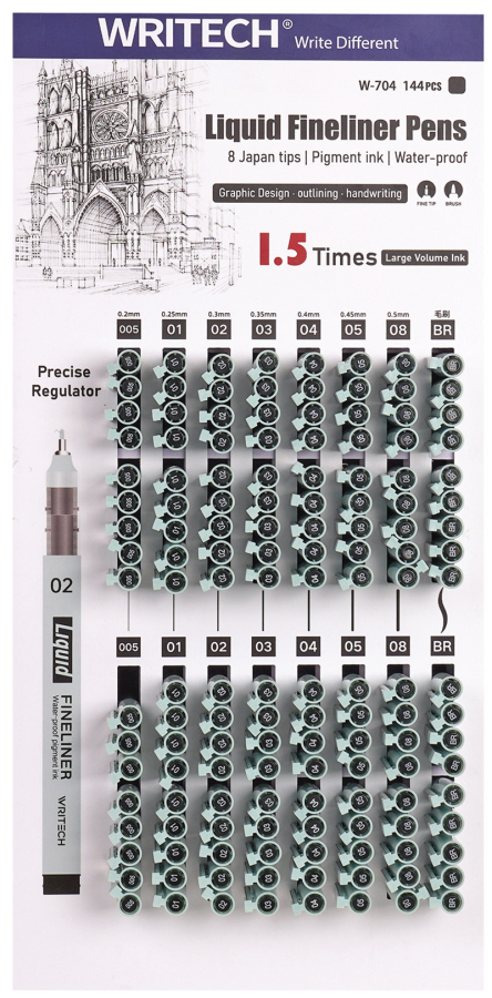 Keçeli Kalemler WRITECH W-704 LIQUID FINELINER KALEM - 144'LÜ STAND Satın Al