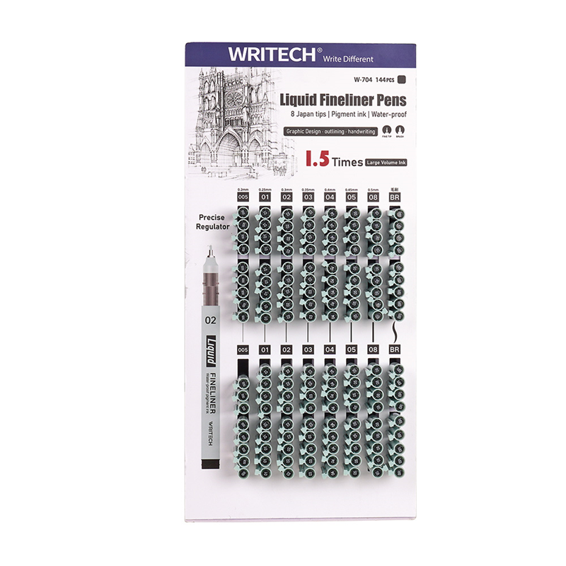 Keçeli Kalemler WRITECH W-704 LIQUID FINELINER KALEM - 144'LÜ STAND Satın Al