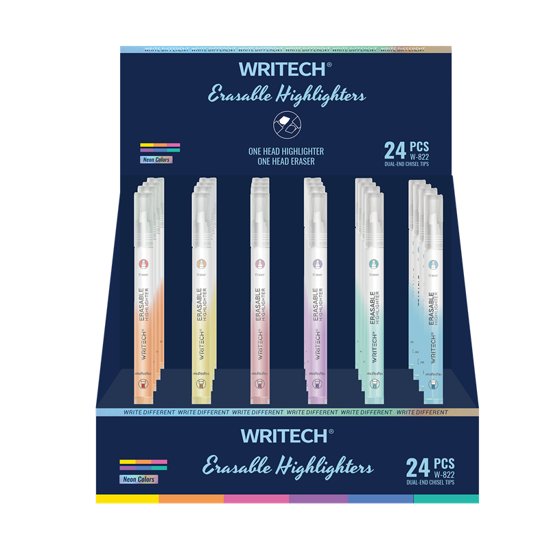 Keçeli Kalemler WRITECH W-822 SİLİNEBİLİR FOSFORLU KALEM - 24'LÜ DISPLAY Satın Al