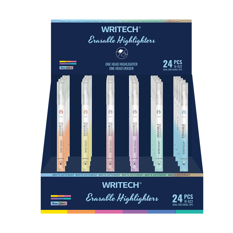Keçeli Kalemler WRITECH W-822 SİLİNEBİLİR FOSFORLU KALEM - 24'LÜ DISPLAY Satın Al