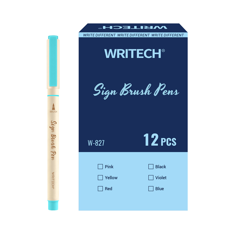 Keçeli Kalemler WRITECH W-827 FIRÇA TİP KEÇELİ KALEM AQUA - 12'Lİ KUTU Satın Al