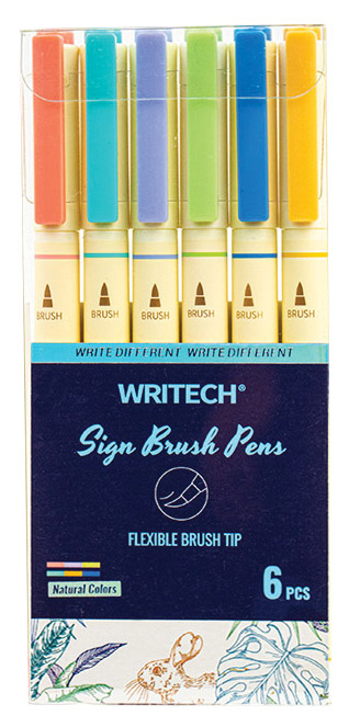 Keçeli Kalemler WRITECH W-827 FIRÇA TİP NATURAL 6 RENK KEÇELİ KALEM - 6'LI Satın Al