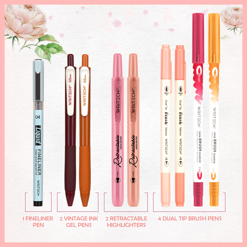 Keçeli Kalemler WRITECH W-JK03-3 DUSK KALEM SETİ (KIRMIZI-PEMBE) - 9'LU SET Satın Al
