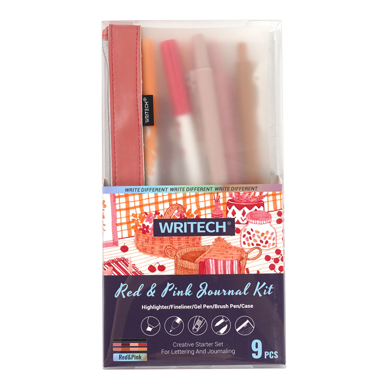 Keçeli Kalemler WRITECH W-JK03-3 DUSK KALEM SETİ (KIRMIZI-PEMBE) - 9'LU SET Satın Al
