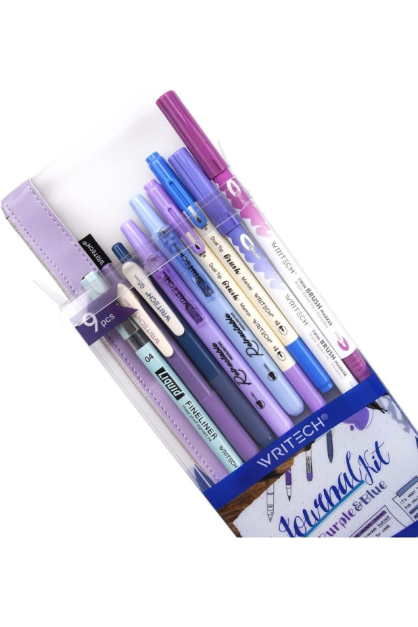 Keçeli Kalemler WRITECH W-JK03-4 NIGHT KALEM SETİ (MAVİ-MOR) - 9'LU SET Satın Al