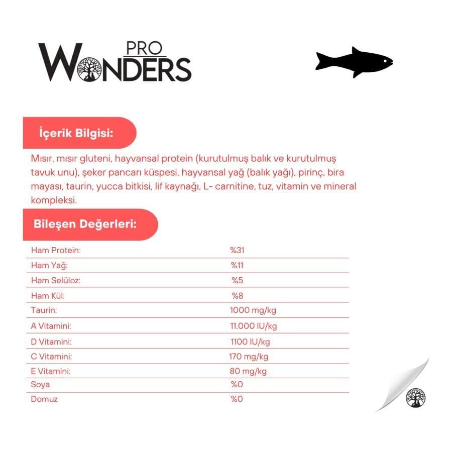 Kedi Maması Pro Wonders Somonlu ve Pirinçli 15 kg Premium Kısırlaştırılmış Kedi Maması Satın Al