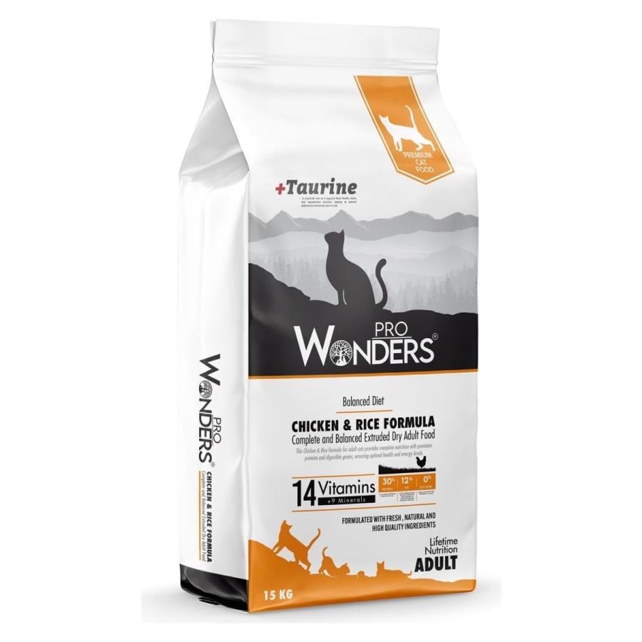 Kedi Maması Pro Wonders Tavuklu Yetişkin Premium Kedi Maması 15 kg Satın Al