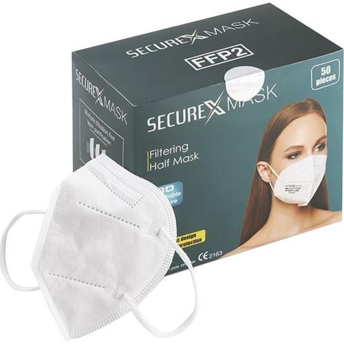 Kişisel Hijyen Ürünleri Securex FPP2 Ventilsiz N95 Maske 50'li Paket Satın Al