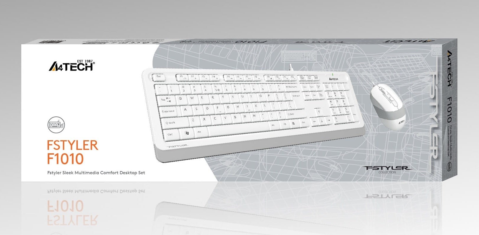 Klavyeler ve Setleri A4 Tech F1010 Q Usb Beyaz Fn-Mm Klv+Optik Mouse Set Satın Al