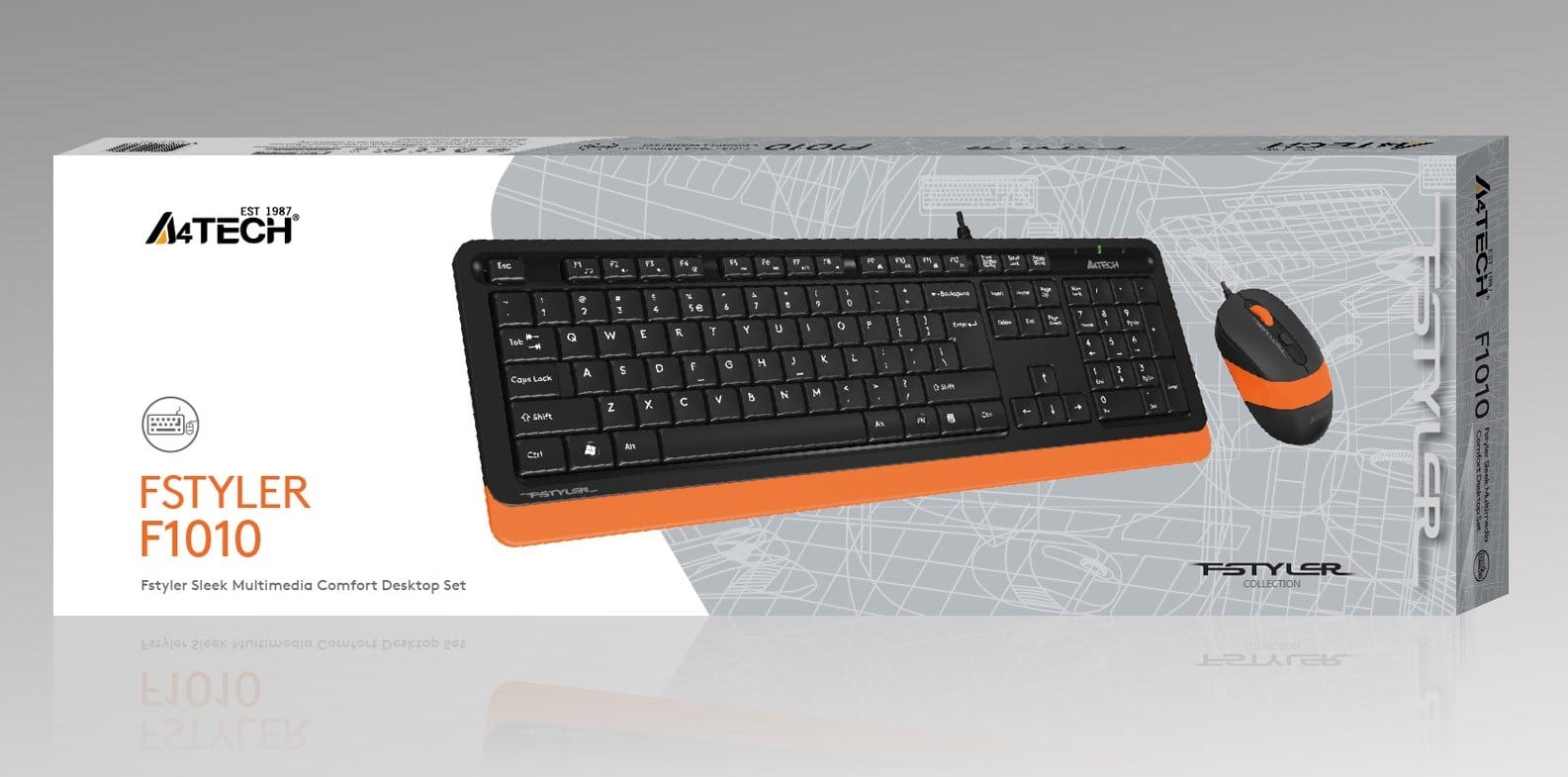 Klavyeler ve Setleri A4 Tech F1010 Q Usb Turuncu Fn-Mm Klv+Optik Mouse Set Satın Al