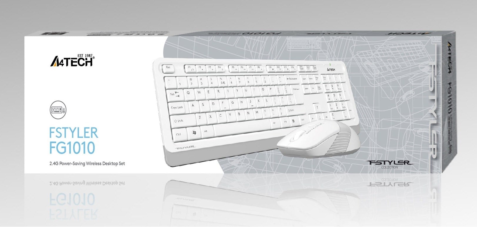 Klavyeler ve Setleri A4 Tech Fg1010 2.4G Beyaz Q Fn-Mm Klv+Optik Mouse Set Satın Al