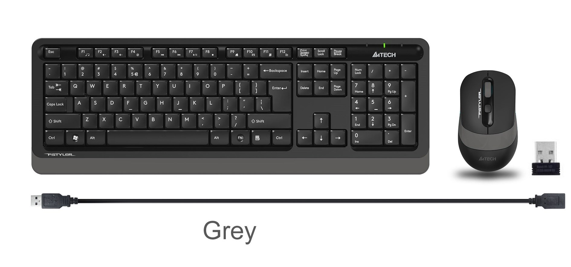 Klavyeler ve Setleri A4 Tech Fg1010 2.4G Gri Q Fn-Mm Klv+Optik Mouse Set Satın Al