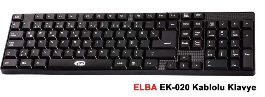 Klavyeler ve Setleri Elba EK-020 F Usb Siyah Türkçe Kablolu Standart Klavye (1.8Mt Kablo Uzunluğu) Satın Al