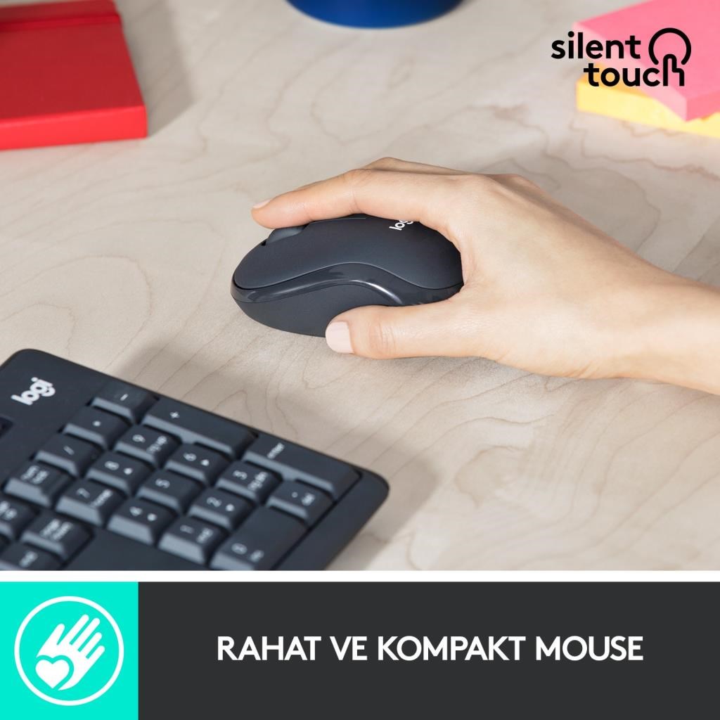 Klavyeler ve Setleri Logitech 920-009804 MK295 Kablosuz Siyah Klavye Mouse Set Satın Al