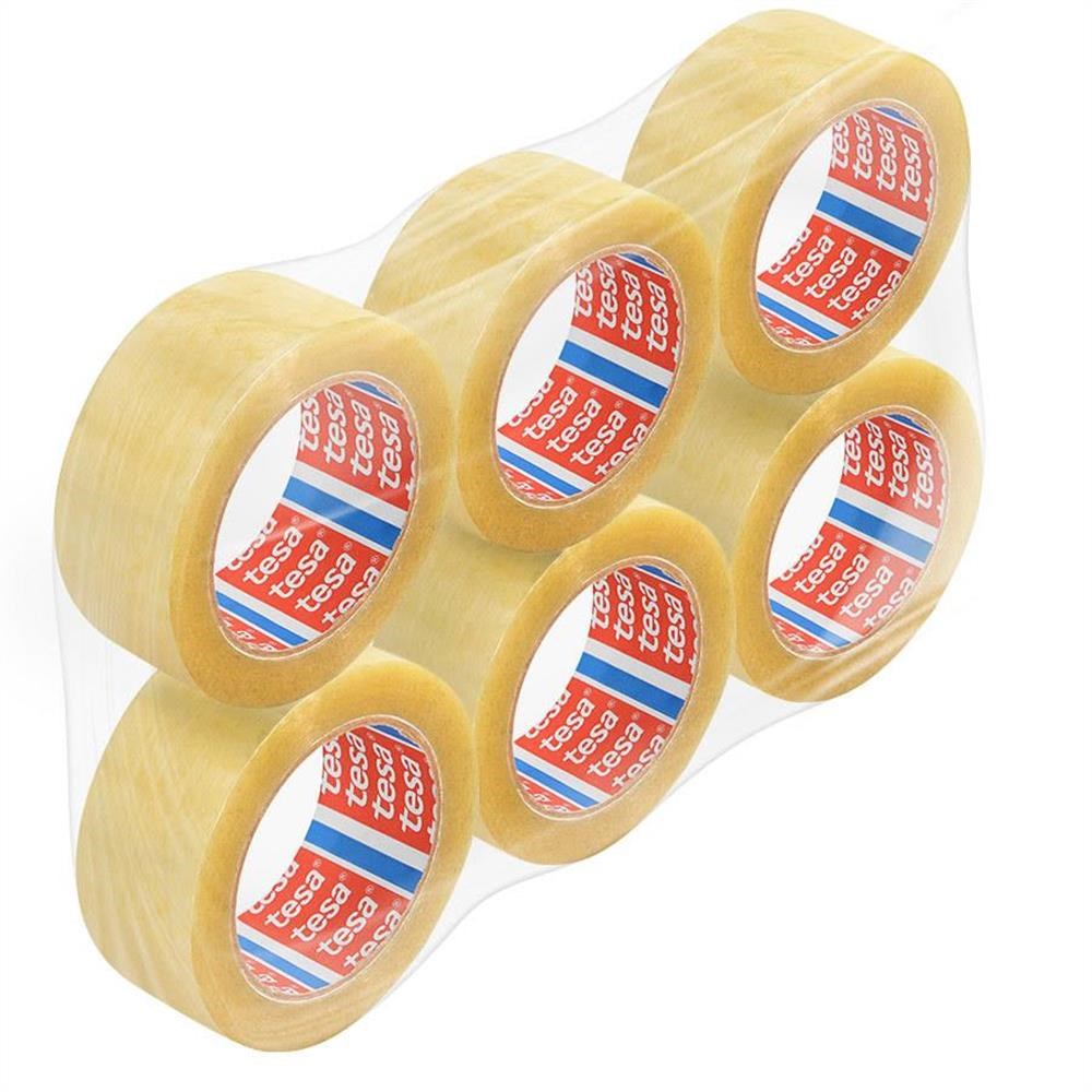 Koli Bantları Tesa Doğal Kauçuk Koli Bandı 45 mm x 100 m Şeffaf 6'lı Paket Satın Al