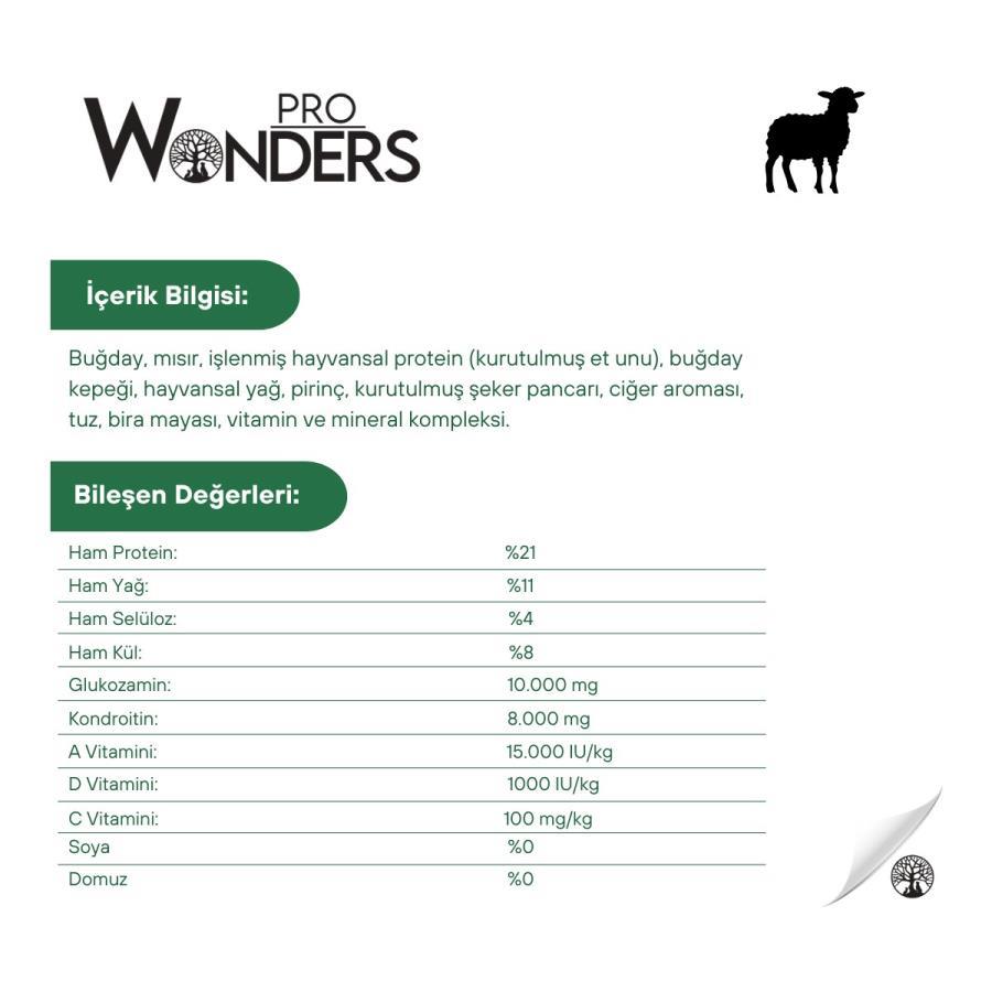 Köpek Maması Pro Wonders Kuzu Etli ve Pirinçli 15 kg Premium Köpek Maması Satın Al