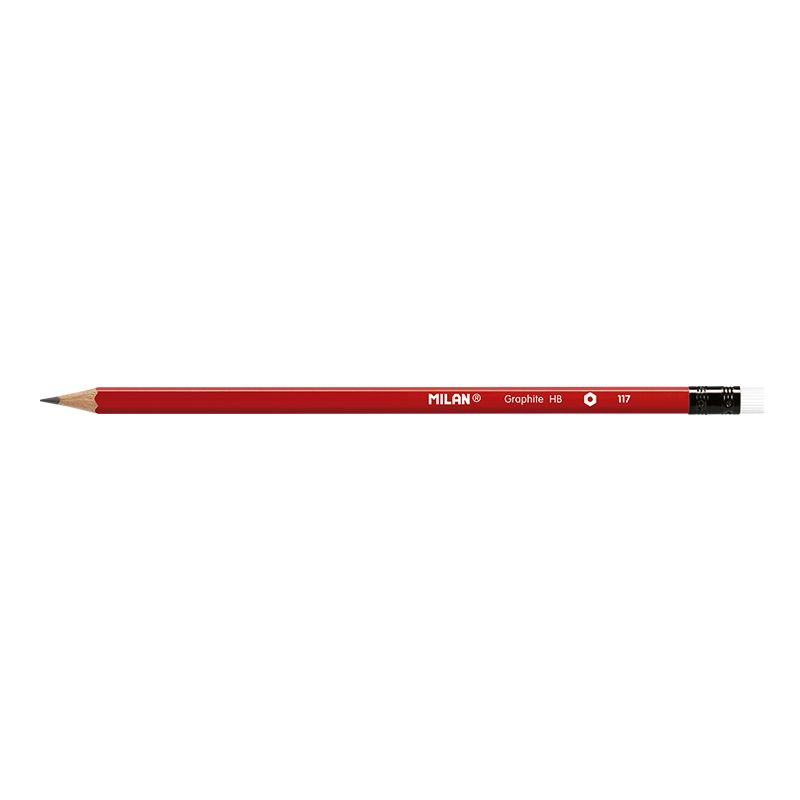 Kurşun Kalemler MILAN 712170312 GRAPHITE HB ALTIGEN SİLGİLİ KURŞUN KALEM - 12ADET Satın Al