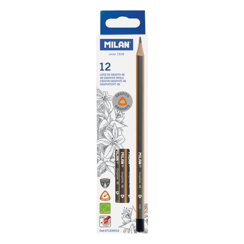 Kurşun Kalemler MILAN 71230512 GRAPHITE 4B ÜÇGEN KURŞUN KALEM - 12ADET Satın Al