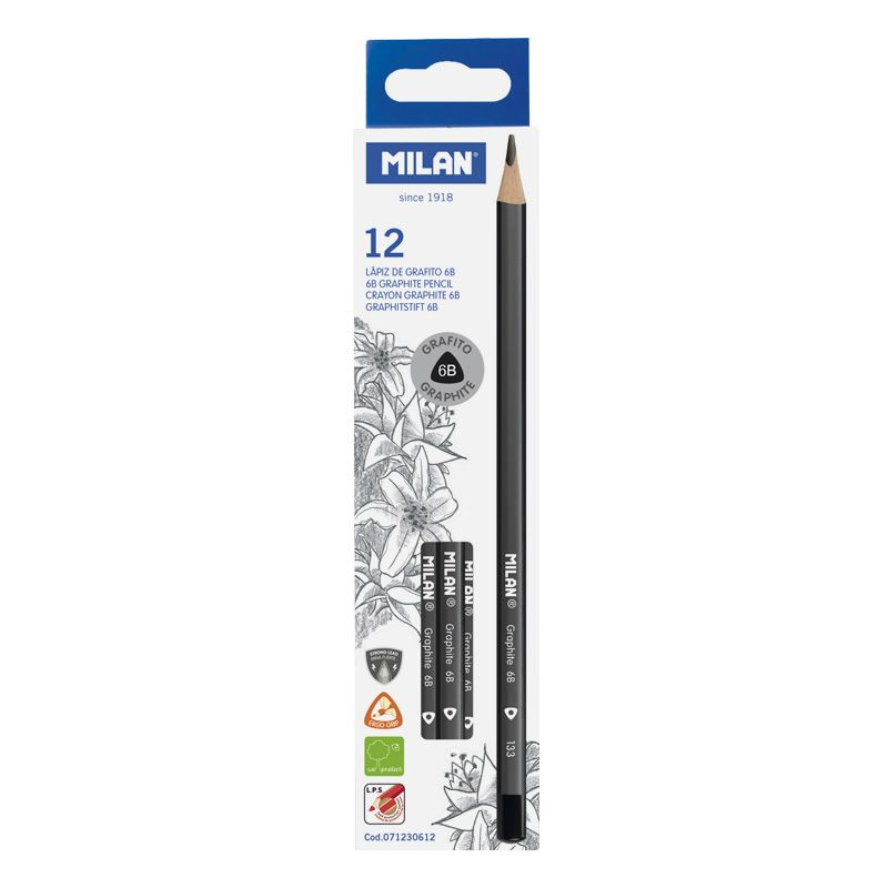 Kurşun Kalemler MILAN 71230612 GRAPHITE 6B ÜÇGEN KURŞUN KALEM - 12ADET Satın Al
