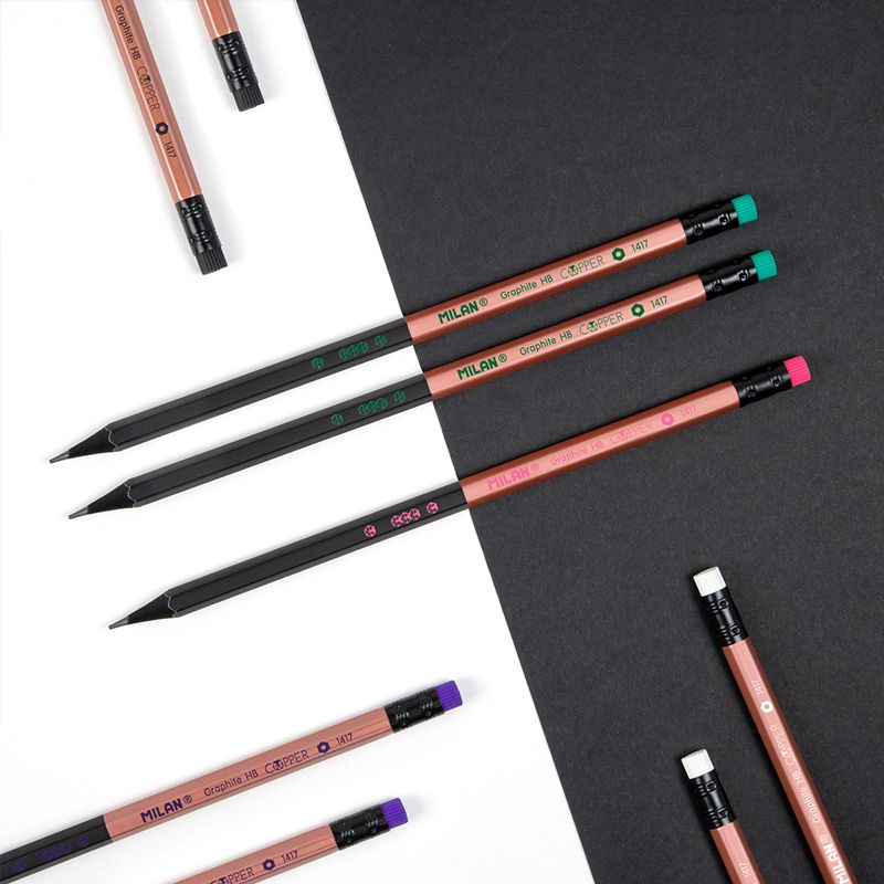 Kurşun Kalemler MILAN 71421724 GRAPHITE HB COPPER SİLGİLİ KURŞUN KALEM - 24ADET Satın Al