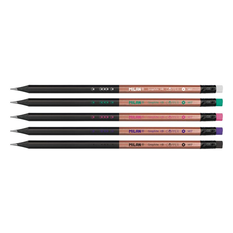 Kurşun Kalemler MILAN 71421724 GRAPHITE HB COPPER SİLGİLİ KURŞUN KALEM - 24ADET Satın Al