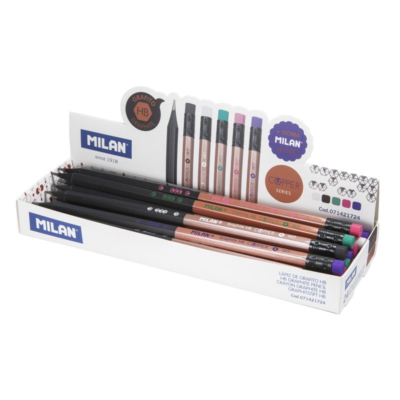 Kurşun Kalemler MILAN 71421724 GRAPHITE HB COPPER SİLGİLİ KURŞUN KALEM - 24ADET Satın Al