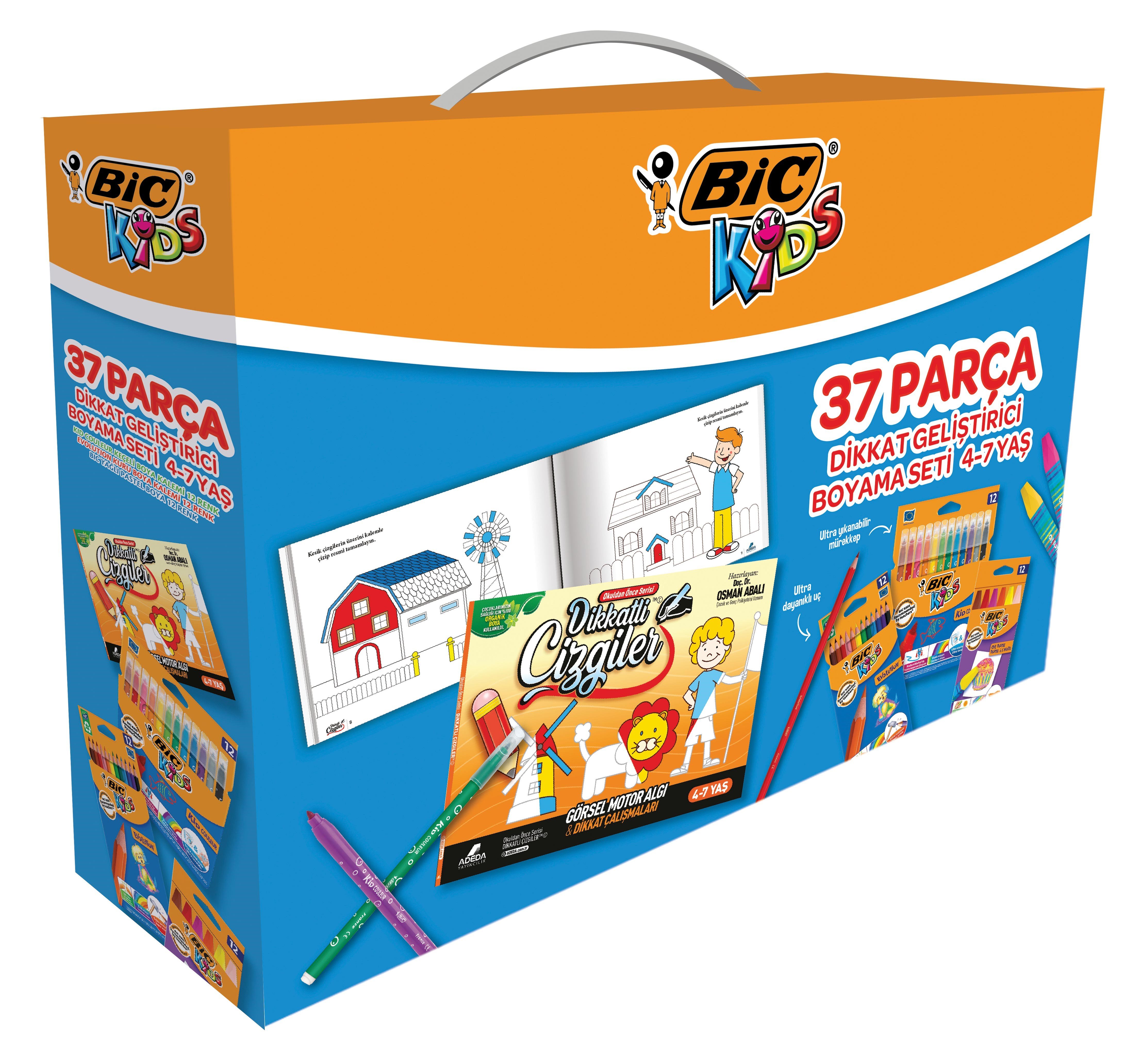 Kuru Boyalar Bic Kids 37 Parça Dikkat Geliştirici Boyama Seti Satın Al