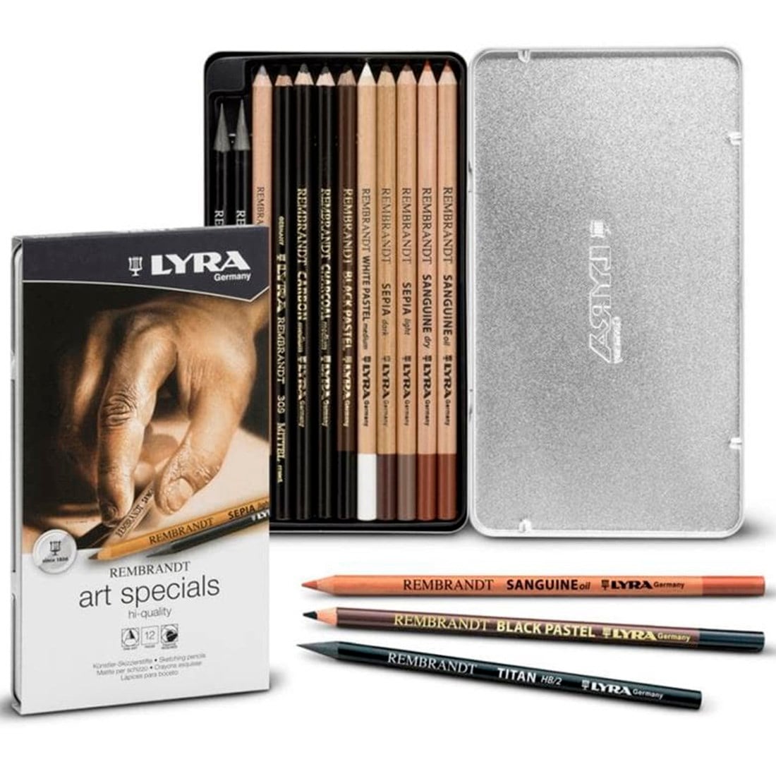 Kuru Boyalar Lyra Rembrandt Art Specials Çizim Kalem Seti 12'li Metal Kutu Satın Al