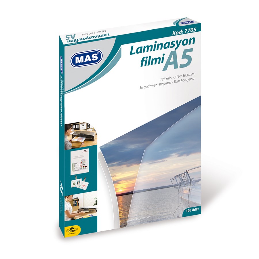 Laminasyon Filmleri Mas Laminasyon Filmi 125 Mikron A5 100’lü Kutu Satın Al