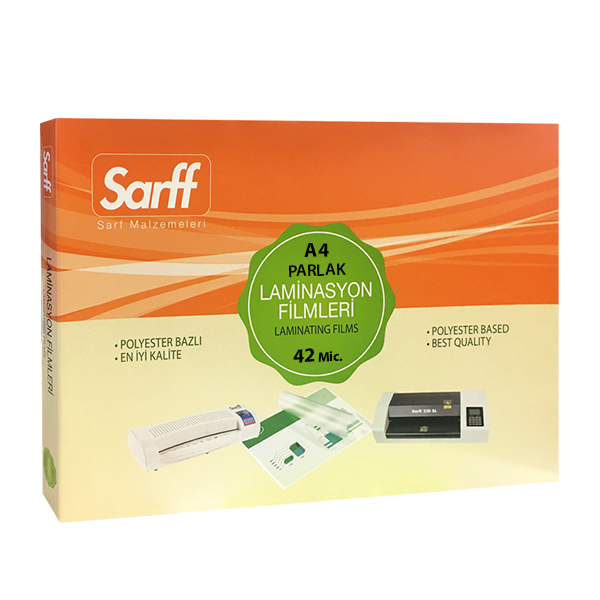Laminasyon Filmleri SARFF 42MIC LAMİNASYON FİLMLERİ - A4(216X303) - 100ADET Satın Al