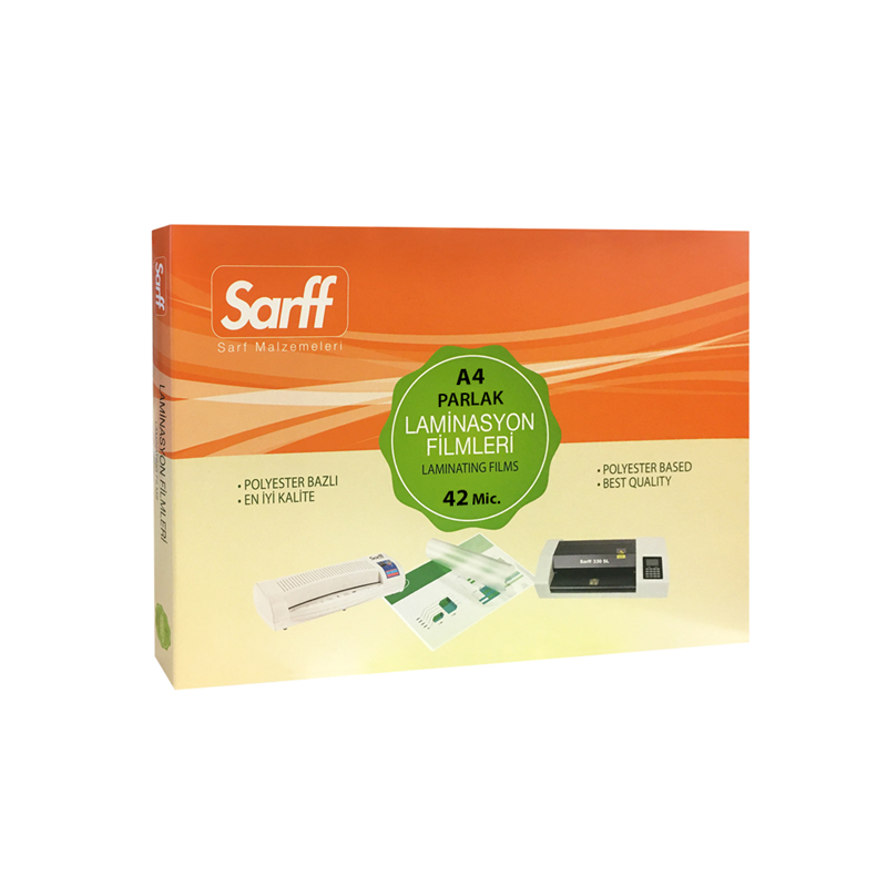 Laminasyon Filmleri SARFF 42MIC LAMİNASYON FİLMLERİ - A4(216X303) - 100ADET Satın Al