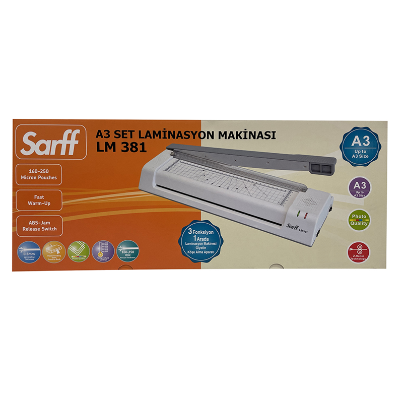 Laminasyon Makineleri SARFF LM381 A3 SET LAMİNASYON MAKİNESİ Satın Al