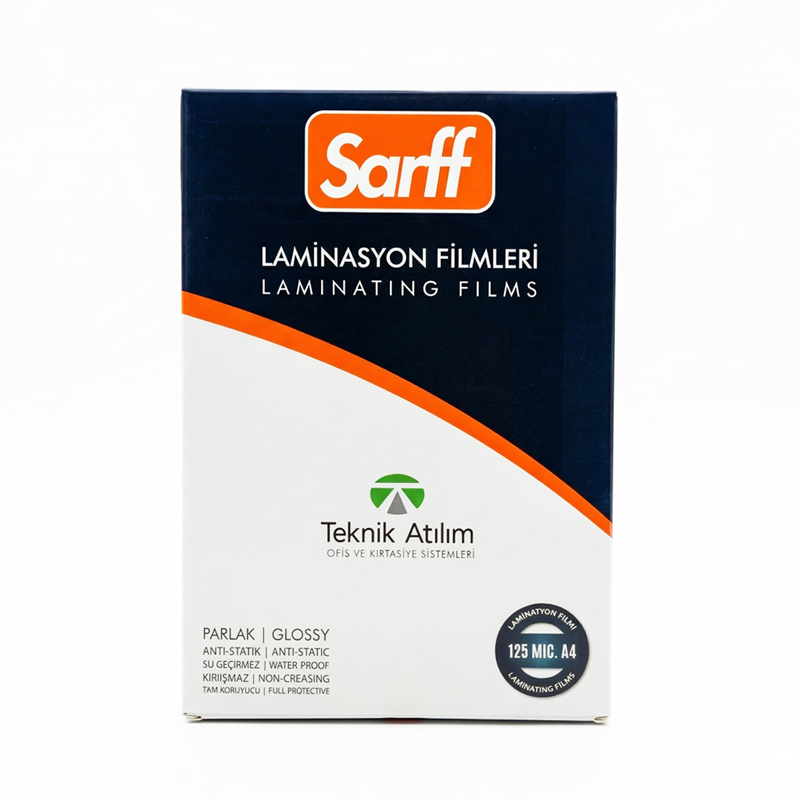 Laminasyon Makineleri SARFF PRO 125MIC LAMİNASYON FİLMLERİ - A4(216X303MM) - 100ADET Satın Al